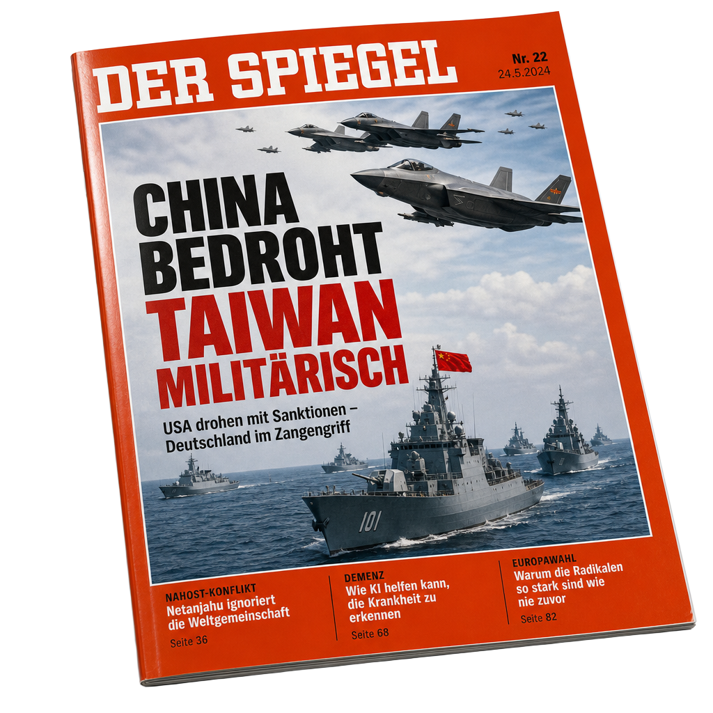 Spiegel-Cover: China bedroht Taiwan militärisch